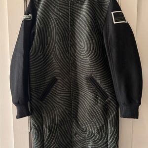 Opening Ceremony Green/Black Printed Bomber Coat